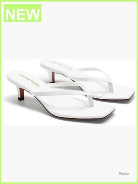 Kitten Heels Flip Flop Low Heels Square Open Toe Sandals Thong 1.97 Inch Heeled
